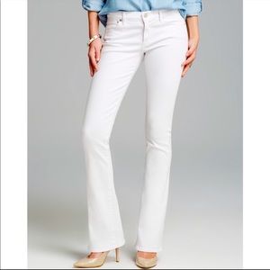 White bootcut jeans